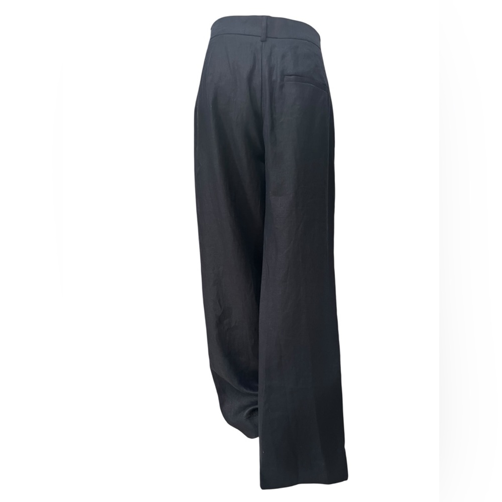 Reformation Carter Linen Wide Leg Pants Black Size 8 NWT - Picture 4 of 7